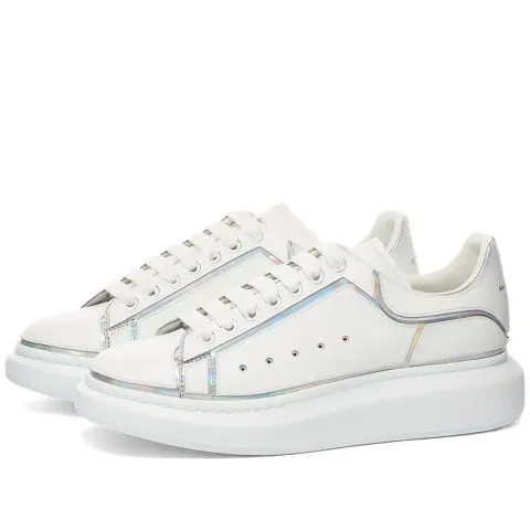 Hologram Piping Heel Tab Wedge Sole Sneake