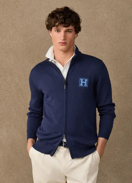 Branded Full Zip Cardigan
