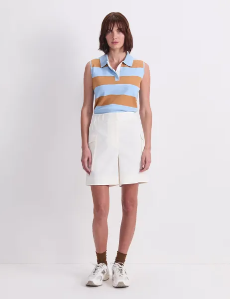 Sportscraft High Waisted Cargo Shorts Ecru