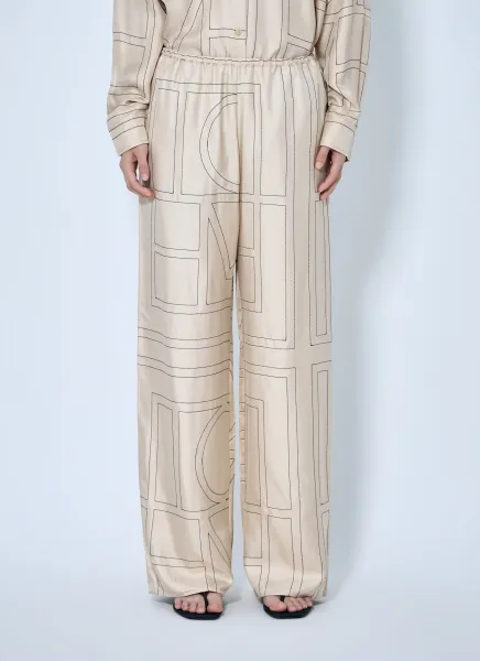 Monogram Silk Pj Pants
