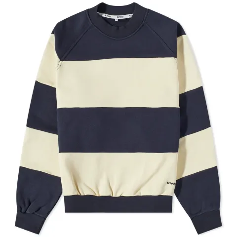 Striped Panel Crew Sweat