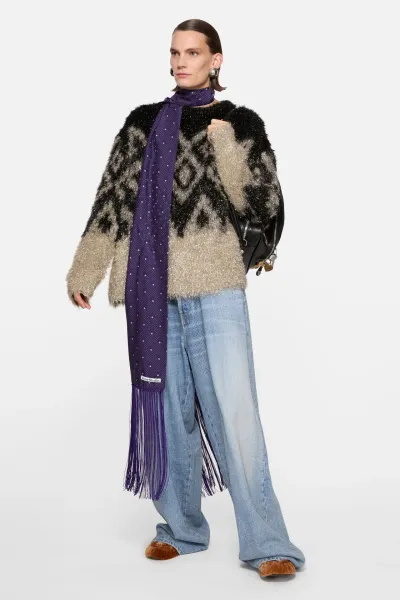 Metallic knit sweater