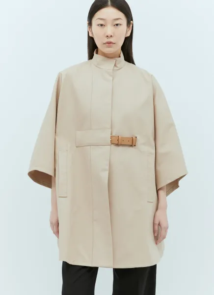 Belted High-Neck Coat