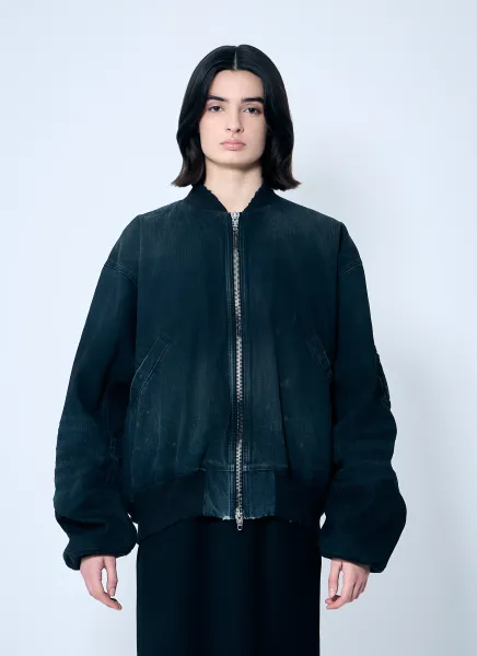 Distressed Bomber Jacket