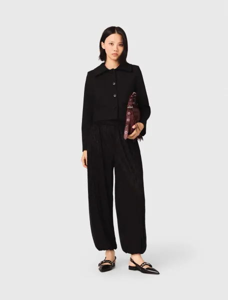 Metallic harem trousers