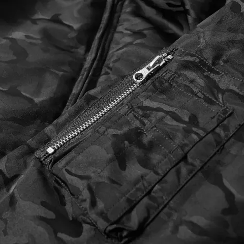Black Reversible MA-1 Souvenir Jacket