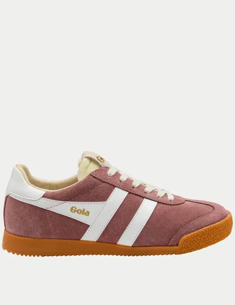 Gola Elan Suede Trainers Pink Mix