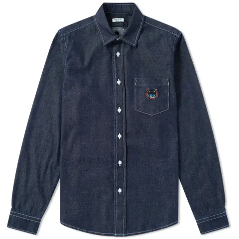 Tiger Logo Denim Shirt
