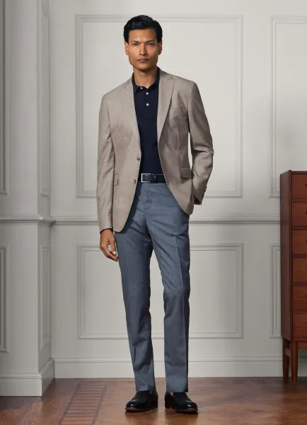 Classic Fit Sanderson Tropical Wool Trousers
