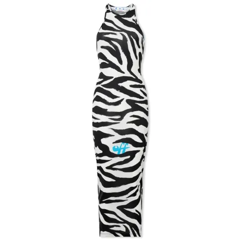 Zebra Print Bodycon Midi Dress