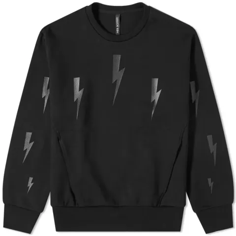 Lightning Bolt Kangaroo Pocket Crew Sweat