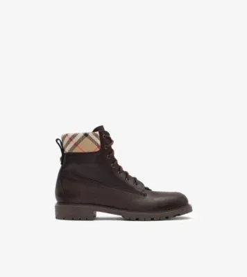 Leather Durham Boots in Peat brown