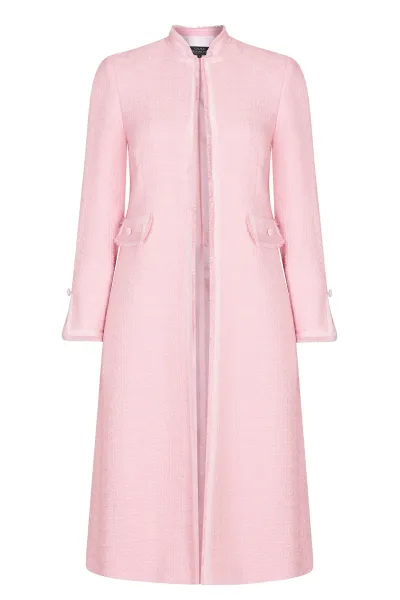 Claire Coat in Ballet Pink Tweed