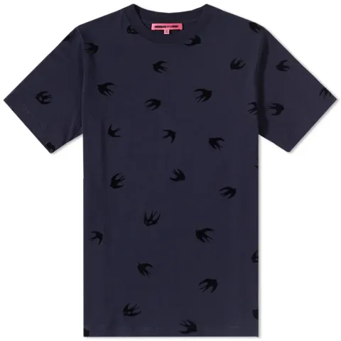 McQ by Alexander McQueen Flocked Swallow Tee