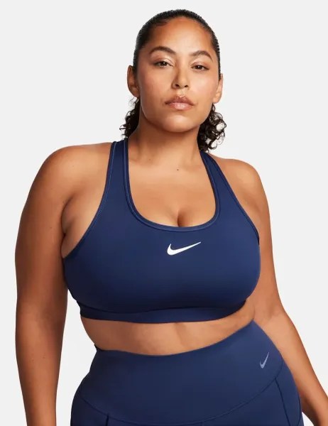 Nike Swoosh Medium Support Sports Bra Navy