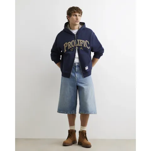 River Island Cotton Blend Prolific Usa Check Hoodie