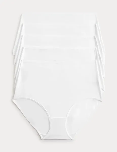 Marks & Spencer 5pk Microfibre Full Briefs Eco White