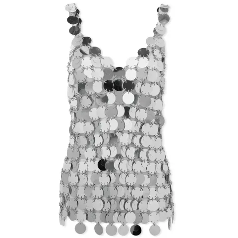 Metal & Sequin Party Vest Top
