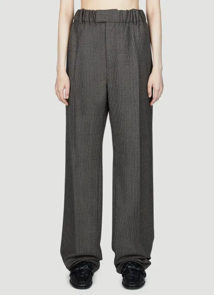 Houndstooth Wool Pants