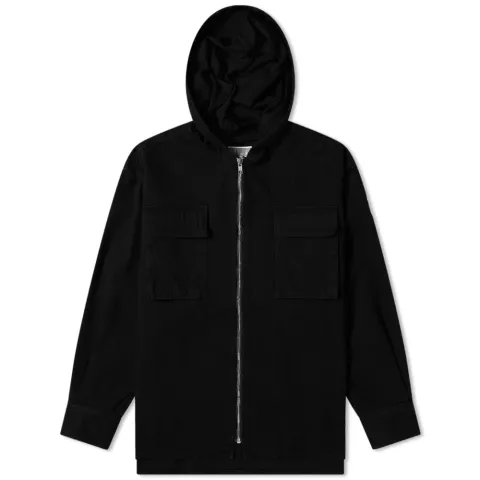 Hooded Zip Shirt Jacket