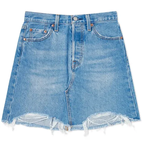 High Rise Denim Skirt
