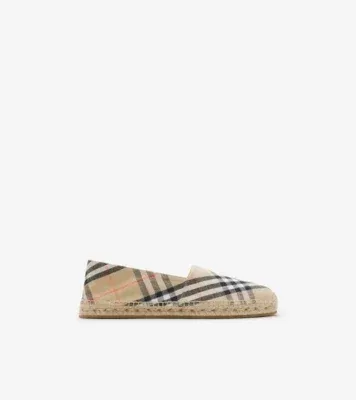 Check Mews Espadrilles​ in Sand beige - Men, Linen