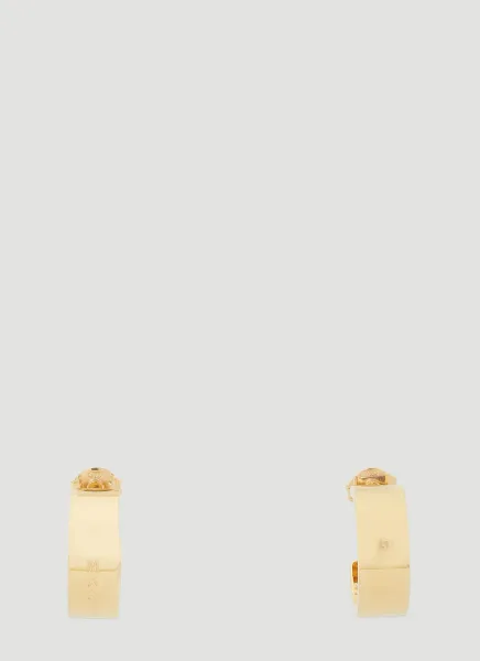 Numerical Logo Engraving Hoop Earrings