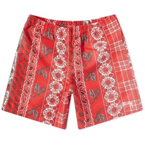 Paisley Plaid Water Short