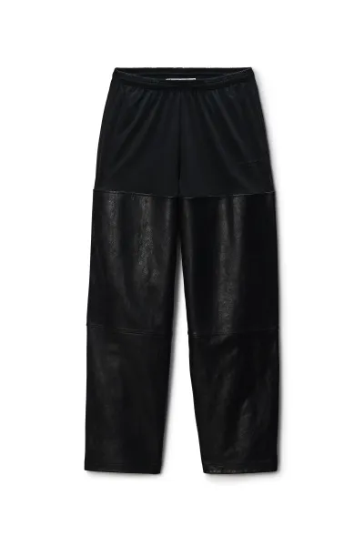Panel Sweatpant in Leather Relaxed