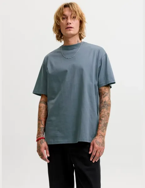 Jack & Jones Pure Cotton Crew Neck T-Shirt Blue