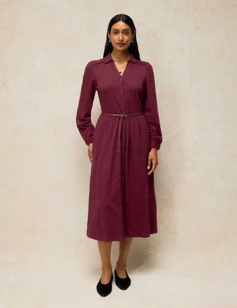 White Stuff Reegan Jersey Embroidered Midi Dress