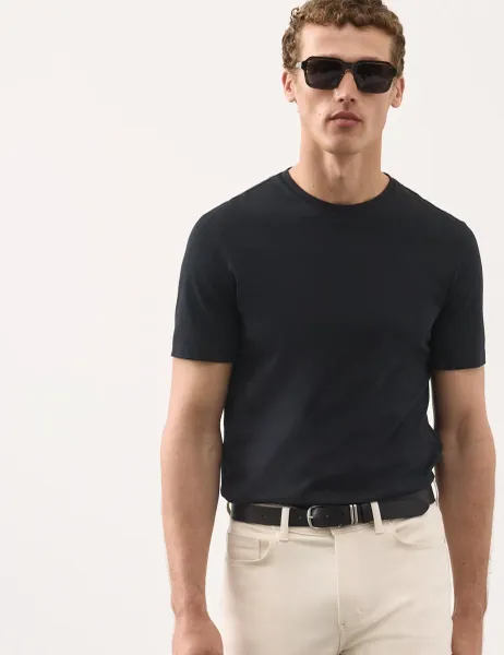 Autograph Pure Supima Cotton Performance Crew Neck T-shirt Black