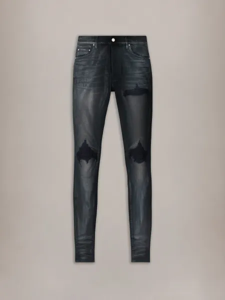 WAXED MX1 JEAN - Waxed Dusty Black