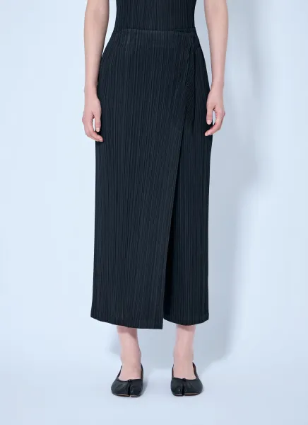 Pleated Wrap Skirt