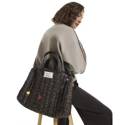 River Island Leopard Print Soft Padded Holdall Bag