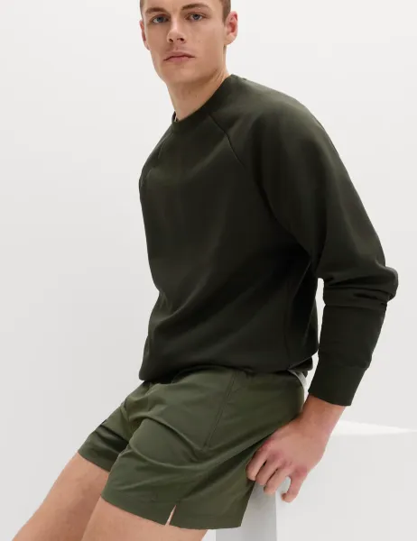 Goodmove Regular Fit 5 Inch Stretch Sports Shorts Dark Khaki