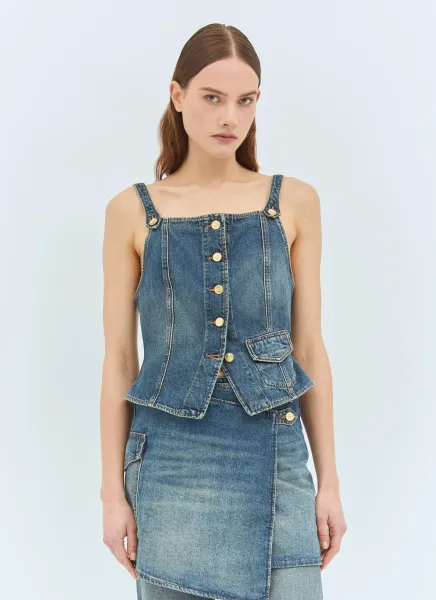 Heavy Washed Denim Top