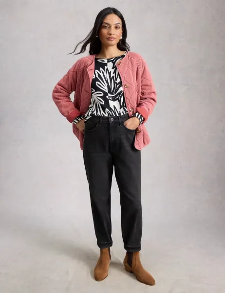White Stuff Mid Rise Straight Leg Jeans Black