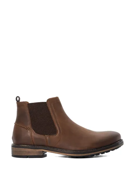 Dune London Leather Casual Boots Brown