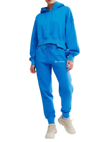 FP Movement Undefeated Long Sleeve Hooded Jumpsuit Cobalt