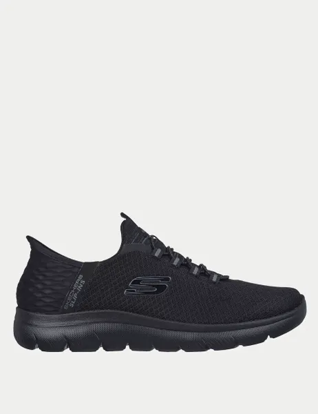 Skechers Wide Fit Summits High Range Slip-ins Trainers Black/Black
