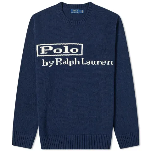 Original Branding Intarsia Crew Knit