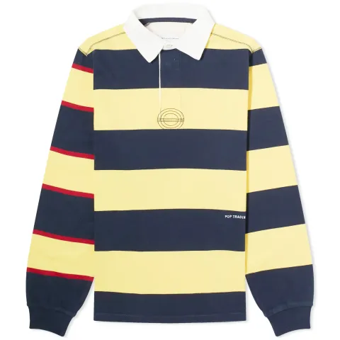 Striped Logo Rugby Polo Sweat