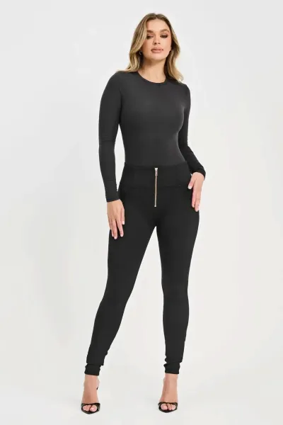 Freddy WRUP Fleece Lined Fashion - High Waisted - Full Length - Black