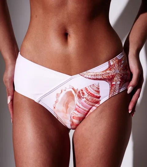 Women's Pink Starfish Tummy Control Bikini Briefs