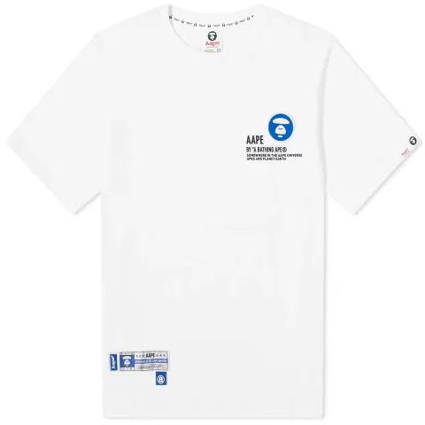 AAPE Street Baseball Moon Face Back Print T-Shirt