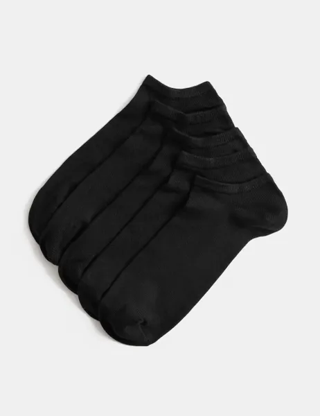 Marks & Spencer 5pk Supersoft Trainer Liners Black