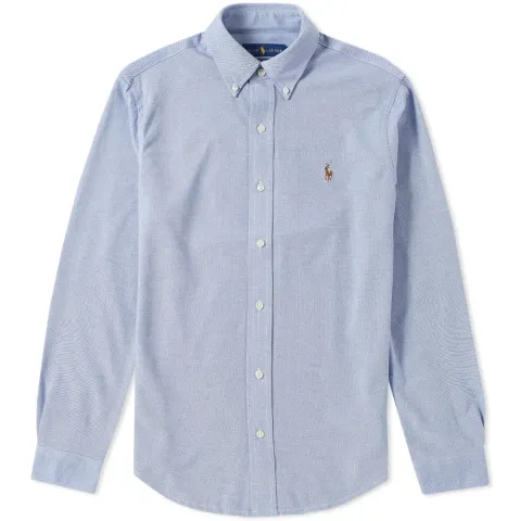 Slim Fit Button Down Pique Shirt