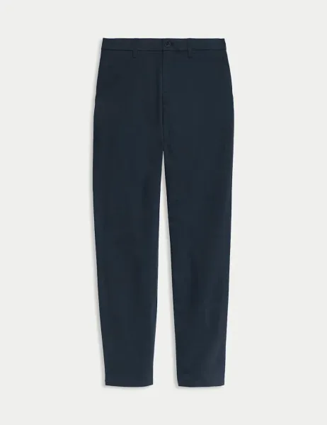 Marks & Spencer Regular Fit Stretch Chinos Navy