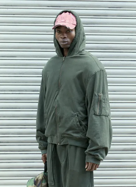 Reversible Towel Hooded Sweatshirt